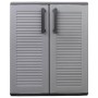 Garden storage cabinet PP gray and black 68x37x84 cm by vidaXL, Lockers and storage cabinets - Ref: Foro24-151819, Price: 101...