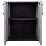 Garden storage cabinet PP gray and black 68x37x84 cm by vidaXL, Lockers and storage cabinets - Ref: Foro24-151819, Price: 101...