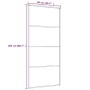 Sliding door ESG glass and aluminum 90x205 cm black by vidaXL, Doors for the home - Ref: Foro24-151659, Price: 205,55 €, Disc...