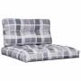 Cushions for pallets 2 units gray checkered fabric by vidaXL, Cushions for chairs and sofas - Ref: Foro24-314542, Price: 44,0...