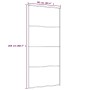 Sliding door made of black aluminum and tempered safety glass, measuring 90x205 cm. by vidaXL, Doors for the home - Ref: Foro...