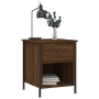 Oak brown engineered wood bedside table 40x42x50 cm by vidaXL, Nightstands - Ref: Foro24-825941, Price: 40,40 €, Discount: %