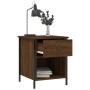 Oak brown engineered wood bedside table 40x42x50 cm by vidaXL, Nightstands - Ref: Foro24-825941, Price: 40,40 €, Discount: %