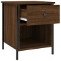 Oak brown engineered wood bedside table 40x42x50 cm by vidaXL, Nightstands - Ref: Foro24-825941, Price: 40,40 €, Discount: %