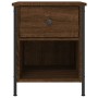 Oak brown engineered wood bedside table 40x42x50 cm by vidaXL, Nightstands - Ref: Foro24-825941, Price: 40,40 €, Discount: %