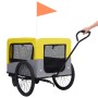 Fahrradanhänger Haustier-Kinderwagen 2 in 1 Gelb Grau von vidaXL, Kinderwagen für Haustiere - Ref: Foro24-92442, Preis: 128,9...