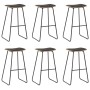 Kitchen stools 6 units black synthetic leather by vidaXL, Kitchen stools - Ref: Foro24-3054561, Price: 429,04 €, Discount: %