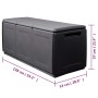 Dark gray and black garden storage chest 330 L 138x53x57cm by vidaXL, Outdoor storage boxes - Ref: Foro24-151818, Price: 131,...