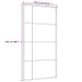 ESG Schiebetür Glas und schwarzes Aluminium 102,5x205 cm von vidaXL, Türen für zu Hause - Ref: Foro24-151686, Preis: 178,32 €...