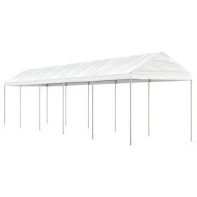 Gazebo with white polyethylene roof 11.15x2.28x2.69 m by vidaXL, Tents and gazebos - Ref: Foro24-3155505, Price: 319,99 €, Di...