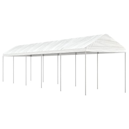 Cenador con techo polietileno blanco 11,15x2,28x2,69 m de vidaXL, Carpas y cenadores - Ref: Foro24-3155505, Precio: 318,82 €,...