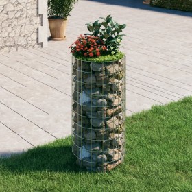 Circular galvanized steel gabion post Ø50x100 cm by vidaXL, fence panels - Ref: Foro24-152016, Price: 49,20 €, Discount: %