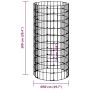 Circular galvanized steel gabion post Ø50x100 cm by vidaXL, fence panels - Ref: Foro24-152016, Price: 49,20 €, Discount: %