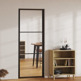 Interior door ESG glass and black aluminum 76x201.5 cm by vidaXL, Doors for the home - Ref: Foro24-151198, Price: 233,32 €, D...