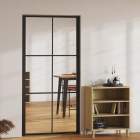 Interior door ESG glass and black aluminum 102.5x201.5 cm by vidaXL, Doors for the home - Ref: Foro24-151205, Price: 205,89 €...