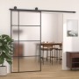 Puerta corredera ESG vidrio y aluminio negra 102,5x205 cm de vidaXL, Puertas para el hogar - Ref: Foro24-151687, Precio: 179,...