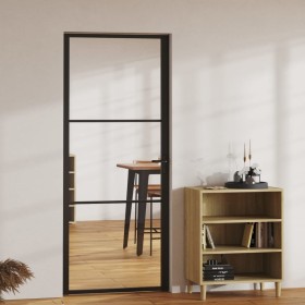 Interior door ESG glass and black aluminum 83x201.5 cm by vidaXL, Doors for the home - Ref: Foro24-151199, Price: 230,78 €, D...