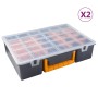 Cajas de accesorios 2 uds divisores extraíbles PP 360x250x85mm de vidaXL, Cajas de herramientas - Ref: Foro24-151836, Precio:...