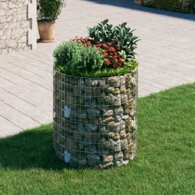 Circular galvanized steel gabion post Ø100x100 cm by vidaXL, fence panels - Ref: Foro24-152018, Price: 66,99 €, Discount: %