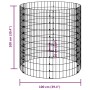 Circular galvanized steel gabion post Ø100x100 cm by vidaXL, fence panels - Ref: Foro24-152018, Price: 66,99 €, Discount: %