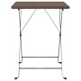 Mesa bistró plegable marrón ratán sintético 55x54x71 cm de vidaXL, Mesas de jardín - Ref: Foro24-319984, Precio: 68,99 €, Des...