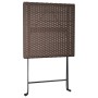 Brown synthetic rattan folding bistro table 55x54x71 cm by vidaXL, Garden tables - Ref: Foro24-319984, Price: 68,33 €, Discou...