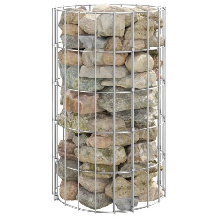 Circular galvanized steel gabion post Ø30x50 cm by vidaXL, fence panels - Ref: Foro24-152011, Price: 29,26 €, Discount: %