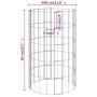 Circular galvanized steel gabion post Ø30x50 cm by vidaXL, fence panels - Ref: Foro24-152011, Price: 29,26 €, Discount: %