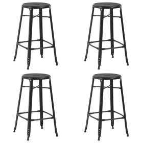 Kitchen stools 4 units black steel by vidaXL, Kitchen stools - Ref: Foro24-3054558, Price: 268,23 €, Discount: %