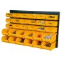 Kit cajas de almacenaje 32 pzas paneles de pared amarillo negro de vidaXL, Cajas de herramientas - Ref: Foro24-151832, Precio...