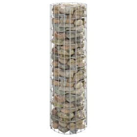 Circular gabion post made of galvanized steel Ø30x100 cm by vidaXL, fence panels - Ref: Foro24-152012, Price: 38,73 €, Discou...