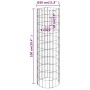 Poste circular de gaviones acero galvanizado Ø30x100 cm de vidaXL, Paneles de vallas - Ref: Foro24-152012, Precio: 39,77 €, D...