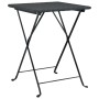 Black synthetic rattan folding bistro table 55x54x71 cm by vidaXL, Garden tables - Ref: Foro24-319983, Price: 62,99 €, Discou...