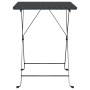 Mesa bistró plegable negra ratán sintético 55x54x71 cm de vidaXL, Mesas de jardín - Ref: Foro24-319983, Precio: 62,36 €, Desc...