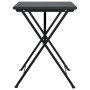 Black synthetic rattan folding bistro table 55x54x71 cm by vidaXL, Garden tables - Ref: Foro24-319983, Price: 62,99 €, Discou...