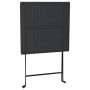 Black synthetic rattan folding bistro table 55x54x71 cm by vidaXL, Garden tables - Ref: Foro24-319983, Price: 62,99 €, Discou...