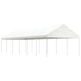 Gazebo with white polyethylene roof 13.38x4.08x3.22 m by vidaXL, Tents and gazebos - Ref: Foro24-3155514, Price: 527,99 €, Di...