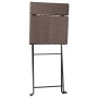 Folding cafe furniture 3 pieces brown synthetic rattan by vidaXL, Garden sets - Ref: Foro24-319990, Price: 111,82 €, Discount: %