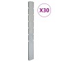 Postes de valla de jardín 30 uds acero galvanizado plata 180 cm de vidaXL, Postes de cerca - Ref: Foro24-3196206, Precio: 4,0...