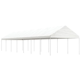 Gazebo with white polyethylene roof 15.61x4.08x3.22 m by vidaXL, Tents and gazebos - Ref: Foro24-3155515, Price: 607,20 €, Di...