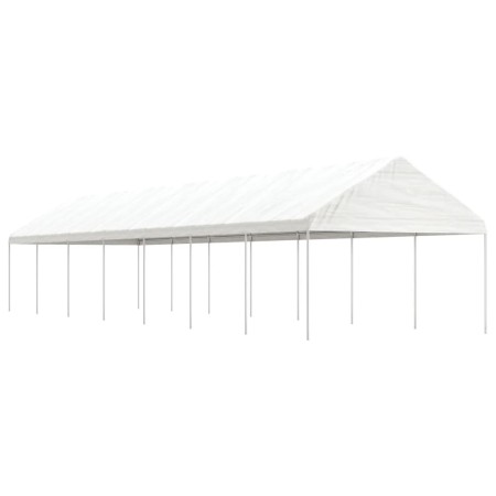 Gazebo with white polyethylene roof 15.61x4.08x3.22 m by vidaXL, Tents and gazebos - Ref: Foro24-3155515, Price: 655,99 €, Di...