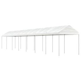 Gazebo with white polyethylene roof 15.61x2.28x2.69 m by vidaXL, Tents and gazebos - Ref: Foro24-3155507, Price: 437,99 €, Di...