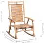 Rocking chair with bamboo cushion by vidaXL, Garden chairs - Ref: Foro24-3063908, Price: 139,23 €, Discount: %