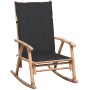 Rocking chair with bamboo cushion by vidaXL, Garden chairs - Ref: Foro24-3063903, Price: 146,05 €, Discount: %