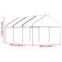 Gazebo with white polyethylene roof 6.69x4.08x3.22 m by vidaXL, Tents and gazebos - Ref: Foro24-3155511, Price: 268,02 €, Dis...