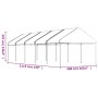 Gazebo with white polyethylene roof 11.15x4.08x3.22 m by vidaXL, Tents and gazebos - Ref: Foro24-3155513, Price: 412,46 €, Di...