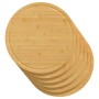 Tablas de cortar 6 uds bambú Ø30x1,5 cm de vidaXL, Tablas de cortar - Ref: Foro24-352778, Precio: 49,63 €, Descuento: %