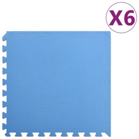 Blue EVA rubber mats 6 pcs 2.16㎡ by vidaXL, Gym equipment mats - Ref: Foro24-92464, Price: 34,38 €, Discount: %