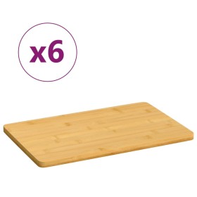 Platos de desayuno 6 uds bambú 22x14x0,8 cm de vidaXL, Platos - Ref: Foro24-352776, Precio: 10,72 €, Descuento: %