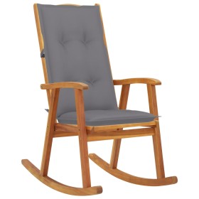 Rocking chair with solid acacia wood cushions by vidaXL, Garden chairs - Ref: Foro24-3064195, Price: 174,82 €, Discount: %